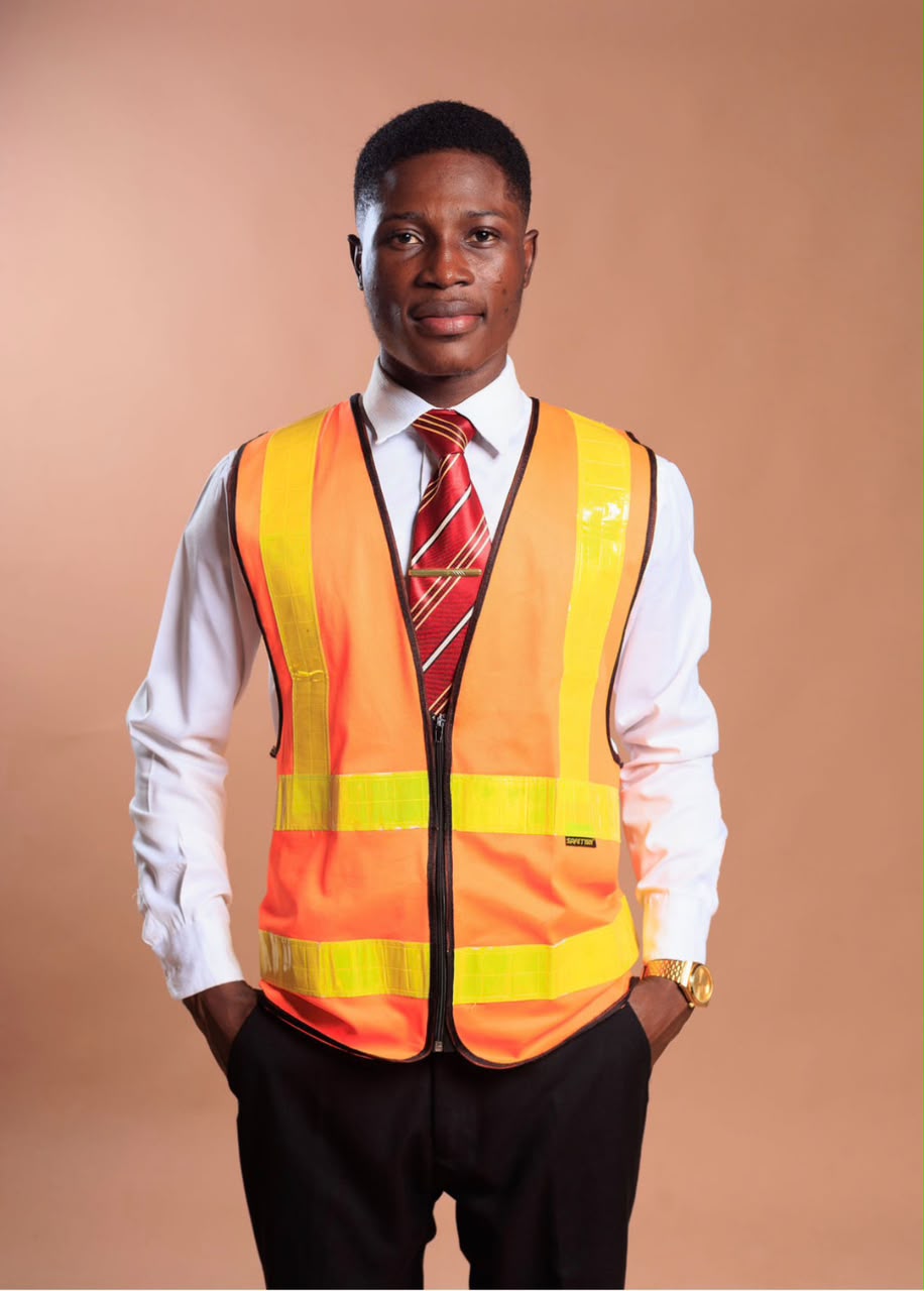 Sulemana Abdul Latif wearing a reflector vest
